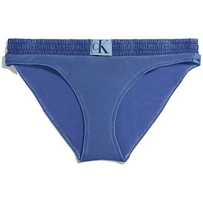 Calvin Costume Slip Delavato Logo Parlato Blu Donna XS Calvin Costume Slip Delavato Logo Parlato Blu Donna XS