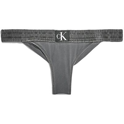Calvin Costume Slip Brasilaino Delavato Nero Donna XS Calvin Costume Slip Brasilaino Delavato Nero Donna XS