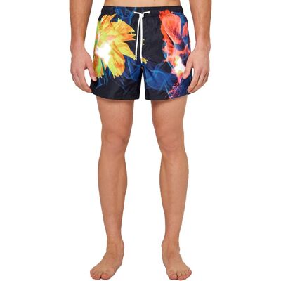 Sundek Costume Boxer Fiori Nero Uomo L Sundek Costume Boxer Fiori Nero Uomo L