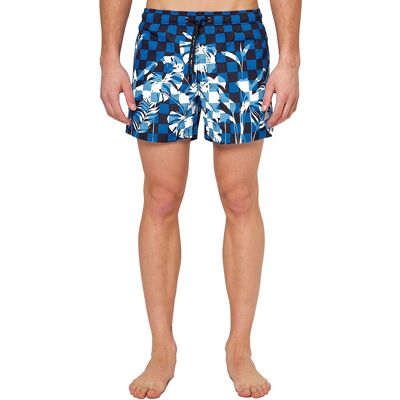 Sundek Costume Boxer Checkleaf Blu Uomo L Sundek Costume Boxer Checkleaf Blu Uomo L
