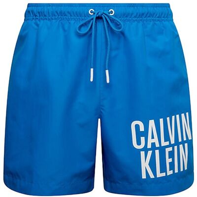 Calvin Costume Boxer Big Logo Azzurro Uomo L Calvin Costume Boxer Big Logo Azzurro Uomo L