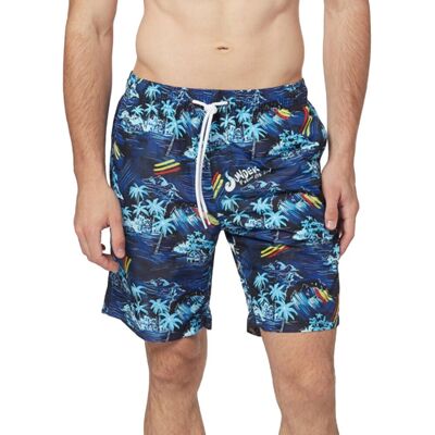 Sundek Costume Boxer 18 Palmette Blu Uomo L Sundek Costume Boxer 18 Palmette Blu Uomo L