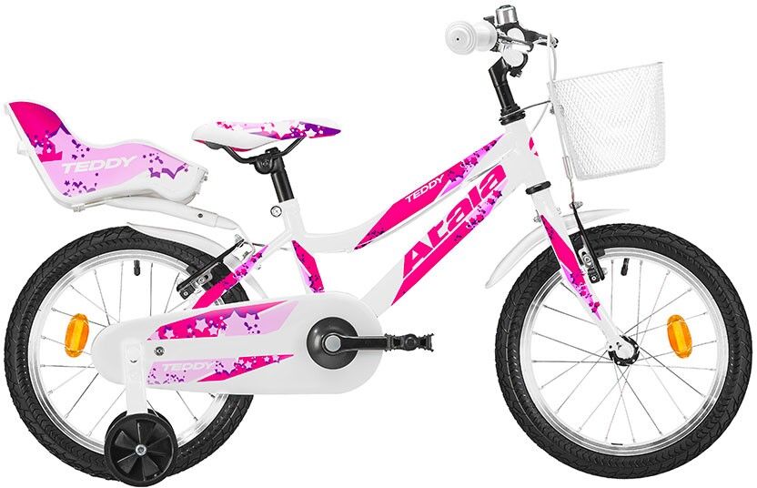 Atala Bici Bambina Teddy 16" Bianco Fucsia TU Atala Bici Bambina Teddy 16" Bianco Fucsia TU