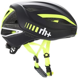 RH+ Casco Bici Lambo Nero Opaco Giallo Fluo 54-58