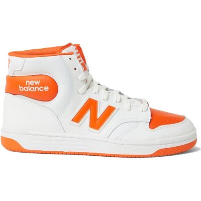Scarpe New Balance BB480 Bianche & Arancioni - Casual, Comode & Resistenti - Stile Basket Scarpe New Balance BB480 Bianche & Arancioni - Casual, Comode & Resistenti - Stile Basket