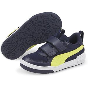 Puma Multiflex Mesh Ps Blu Giallo Scarpe Ginnastica Bambino EUR 34 / UK 1.5