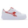 Diadora Game Step Lola Ps Bianco Rosso Sneakers Bambina EUR 32 / UK 13.5