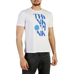 Think Pink T-Shirt Scritta Bianco S