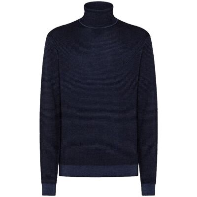 Sun68 Sun 68 Maglione Dolcevita Lana 100% Blu Uomo L Sun68 Sun 68 Maglione Dolcevita Lana 100% Blu Uomo L
