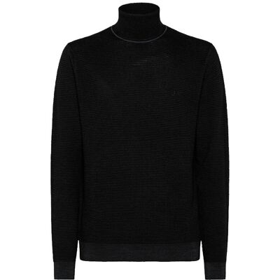 Sun68 Sun 68 Maglione Dolcevita Lana 100% Nero Uomo L Sun68 Sun 68 Maglione Dolcevita Lana 100% Nero Uomo L