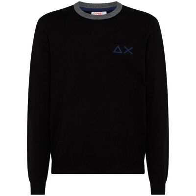 Sun68 Sun 68 Maglione Girocollo Big Logo Nero Uomo XL Sun68 Sun 68 Maglione Girocollo Big Logo Nero Uomo XL