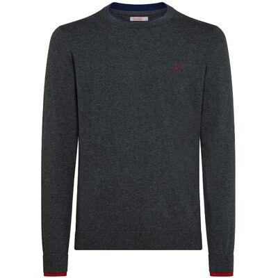 Sun68 Sun 68 Maglione Girocollo Doppio Collo Grigio Uomo S Sun68 Sun 68 Maglione Girocollo Doppio Collo Grigio Uomo S
