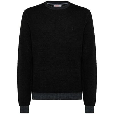 Sun68 Sun 68 Maglione Girocollo Lana 100% Nero Uomo S Sun68 Sun 68 Maglione Girocollo Lana 100% Nero Uomo S