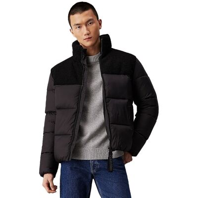 Calvin Piumino Sherpa Puffer Nero Uomo S Calvin Piumino Sherpa Puffer Nero Uomo S