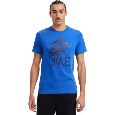 Nike T-Shirt Big Logo Blu Uomo M Nike T-Shirt Big Logo Blu Uomo M