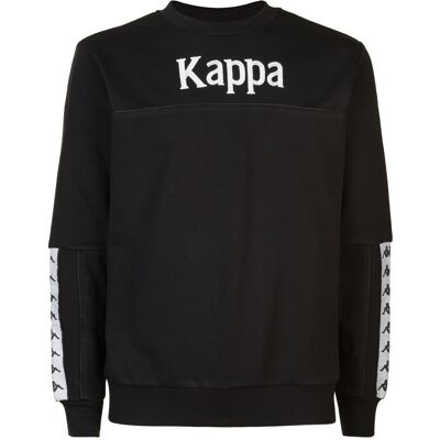 Kappa Felpa Girocollo Nero Uomo XL Kappa Felpa Girocollo Nero Uomo XL