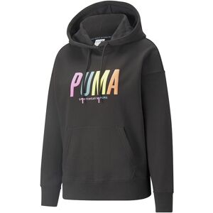 Puma Felpa Con Cappuccio Logo Nero Donna S