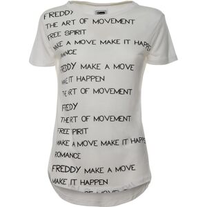 Freddy T-Shirt Donna Scritta Bianco L