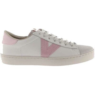 Victoria Berlin in pelle e cuoio Bianco Rosa Sneakers Donna EUR 36 Victoria Berlin in pelle e cuoio Bianco Rosa Sneakers Donna EUR 36