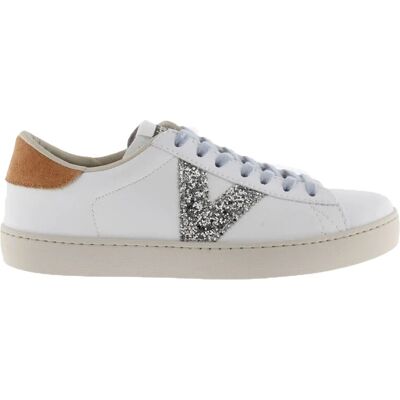 Victoria Berlin effetto Pelle e Glitter Bianco Marrone Argento Sneakers Donna EUR 36 Victoria Berlin effetto Pelle e Glitter Bianco Marrone Argento Sneakers Donna EUR 36