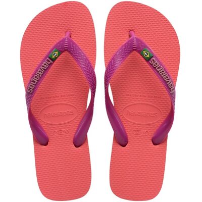 Havaianas Brasil Logo Corallo Infradito Mare Donna BRASIL 41/42 EUR 43/44 Havaianas Brasil Logo Corallo Infradito Mare Donna BRASIL 41/42 EUR 43/44