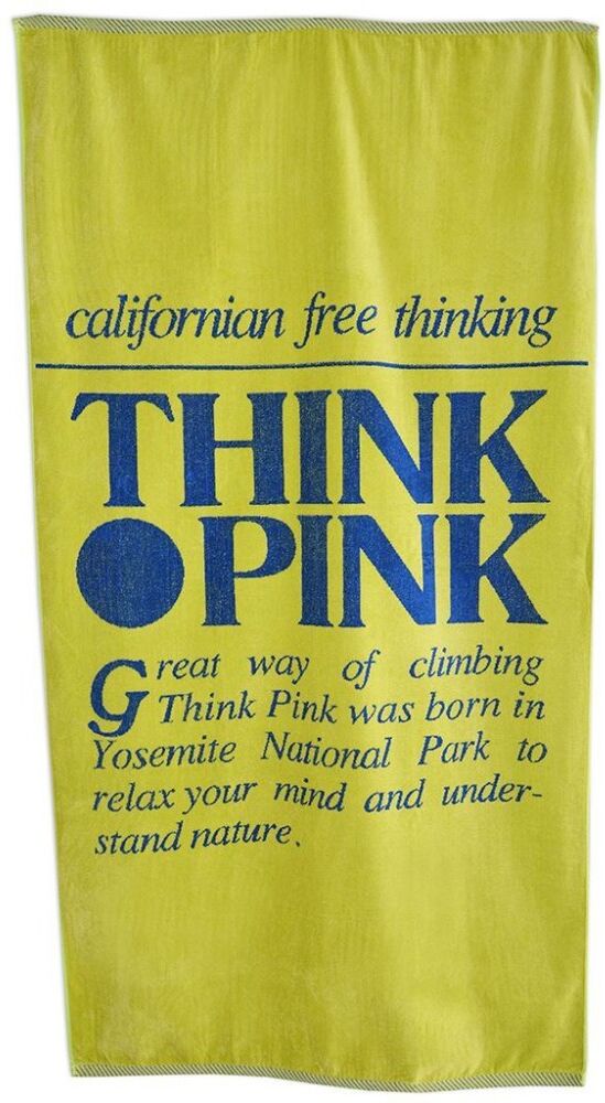 Think Pink Telo Logo Retro' Giallo TU Think Pink Telo Logo Retro' Giallo TU