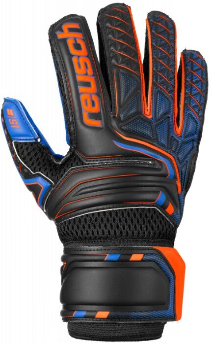 Reusch Guanti Calcio Attrakt S1 Nero Arancio Bambino 4.5 / M