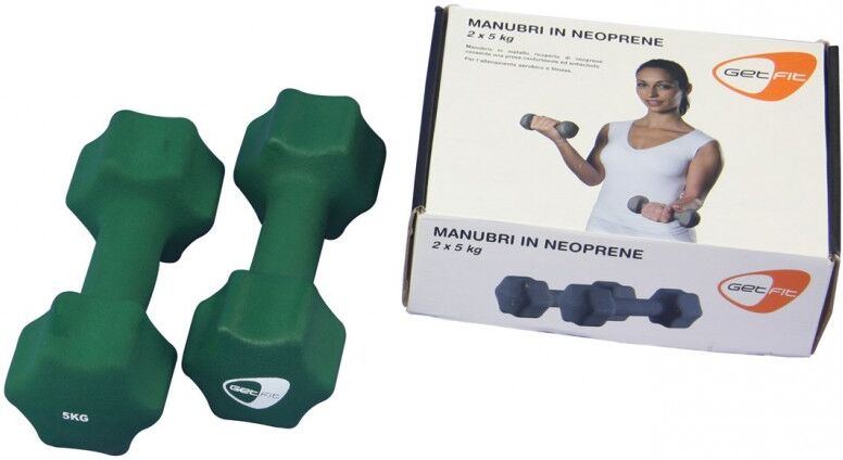 Get Fit Neoprene Dumbbell Box 2 x 5 Kg 5 KG Get Fit Neoprene Dumbbell Box 2 x 5 Kg 5 KG