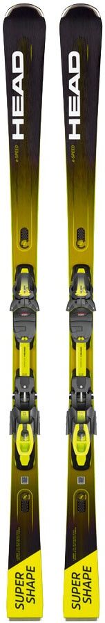 Head Supershape E-Speed con attacco Pr12 Gw Nero Giallo Sci Alpino Uomo 177 cm