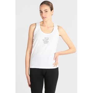 Athl Dpt Canotta sportiva donna con strass T-Shirt e Top donna Bianco taglia S