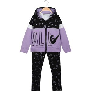 Miss Image Completo da bambina 3 pezzi con cappuccio e zip Tute Sportive bambina Viola taglia 08