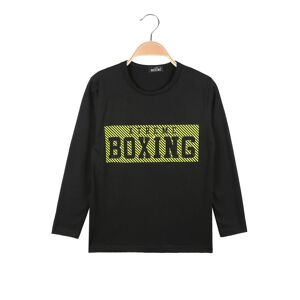 Xtreme Boxing T-shirt manica luga da ragazzo con scritta T-Shirt e Top bambino Nero taglia 10