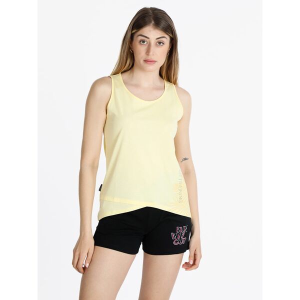 freddy canotta sportiva donna con stampa t-shirt e top donna giallo taglia m