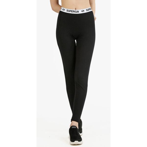 superga leggings donna sportivi con fascia stampata pantaloni e shorts donna nero taglia s