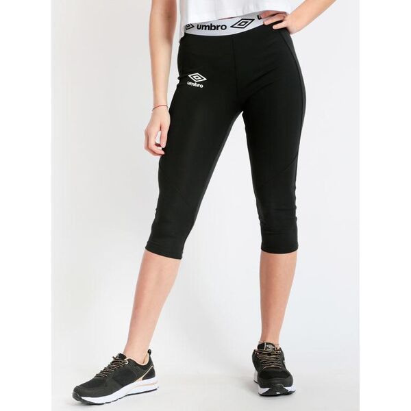 umbro leggings sportivi 3/4 pantaloni e shorts donna nero taglia m