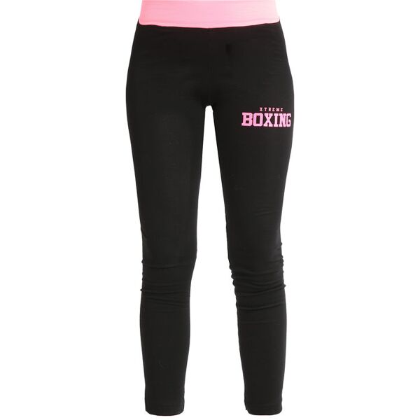 xtreme boxing leggings sportivo donna con fascia elastica pantaloni e shorts donna nero taglia l