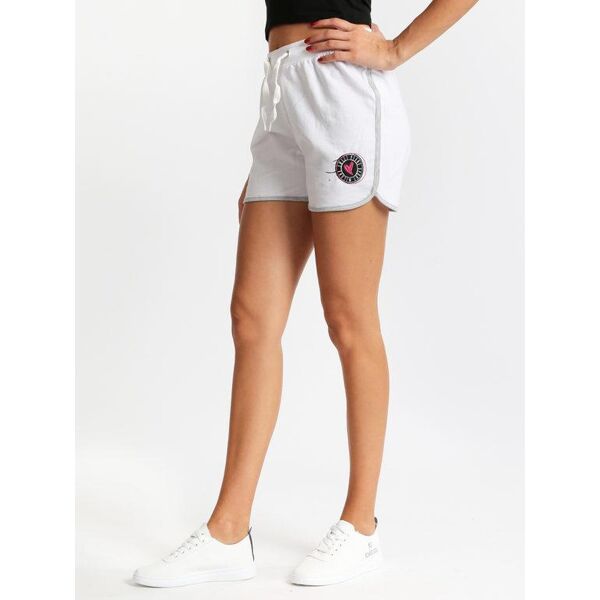 sweet pantaloncini sportivi garzati pantaloni e shorts donna bianco taglia l