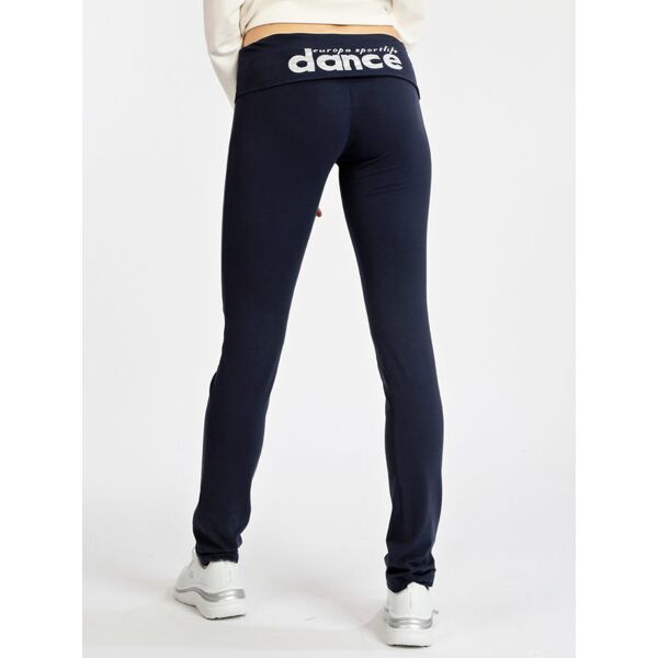 dance pantaloni donna sportivi con scritta glitter pantaloni e shorts donna blu taglia m