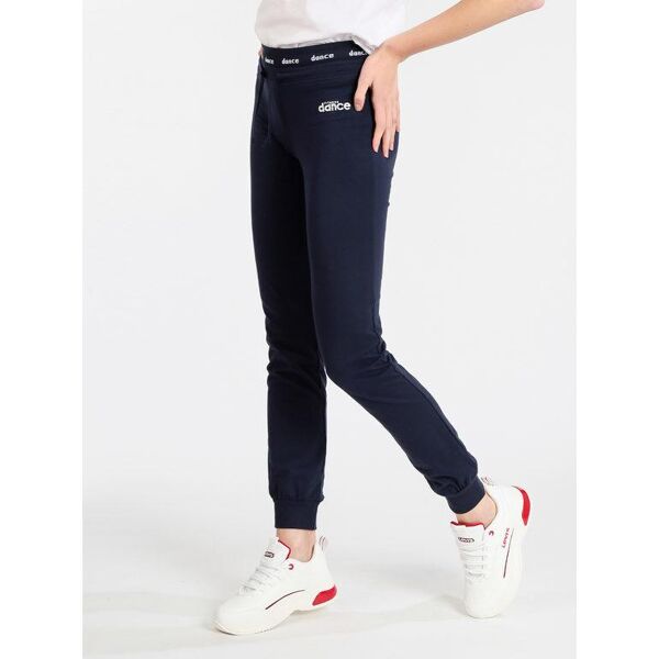 dance pantaloni sportivi donna con polsini pantaloni e shorts donna blu taglia l