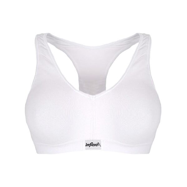 infiore reggiseno sportivo in cotone elasticizzato reggiseni donna bianco taglia s