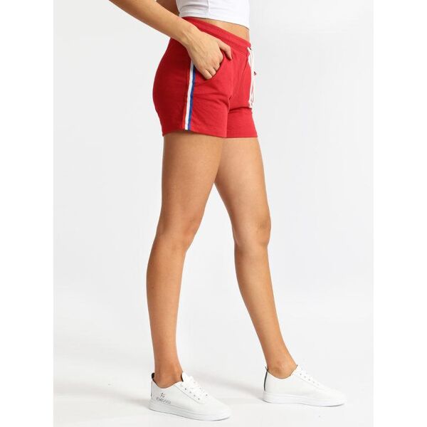 the people rep shorts sportivi con strisce laterali pantaloni e shorts donna rosso taglia m