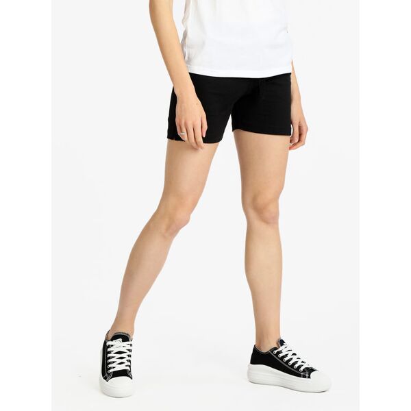 be board shorts sportivi in cotone donna con coulisse: pantaloni e shorts donna nero taglia m