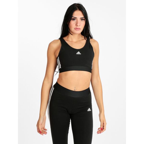 adidas top cropped sportivo t-shirt e top donna nero taglia s