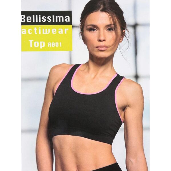 bellissima top sportivo in microfibra t-shirt e top donna nero taglia m/l