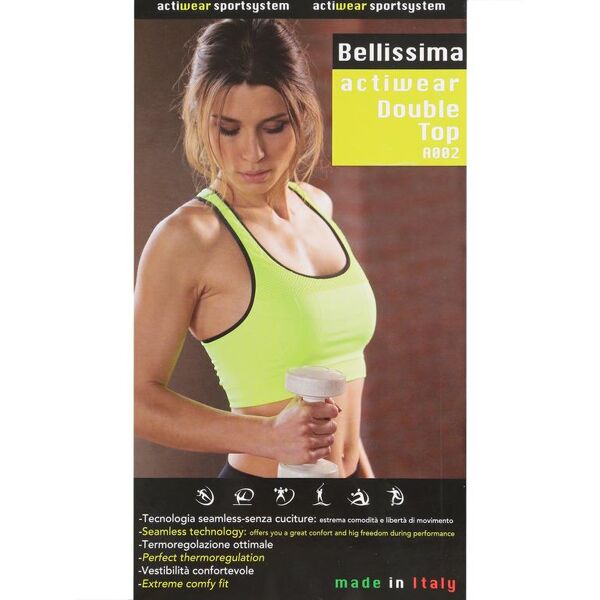 bellissima top sportivo t-shirt e top donna giallo taglia s/m