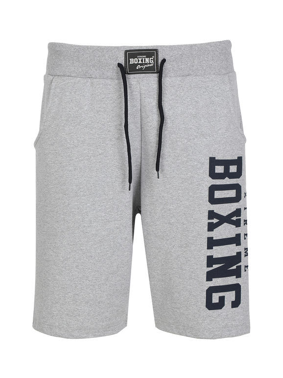 xtreme boxing bermuda sportivi da uomo con coulisse e scritta pantaloni e shorts uomo grigio taglia s