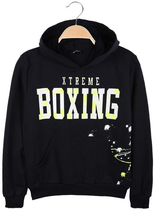 xtreme boxing felpa bambino in cotone con cappucio felpe bambino blu taglia 10