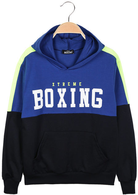 xtreme boxing felpa sportiva da ragazzo con cappuccio felpe bambino blu taglia 12