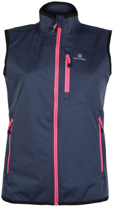 athl dpt gilet sportivo donna impermeabile smanicato donna blu taglia m