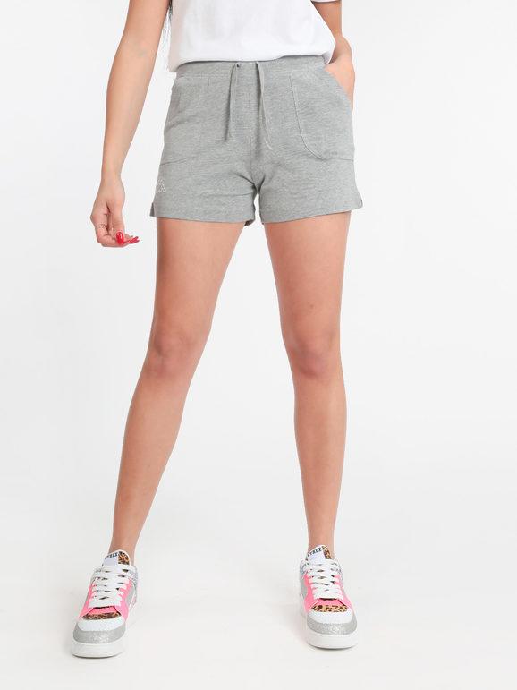 kappa shorts donna sportivi in cotone pantaloni e shorts donna grigio taglia l